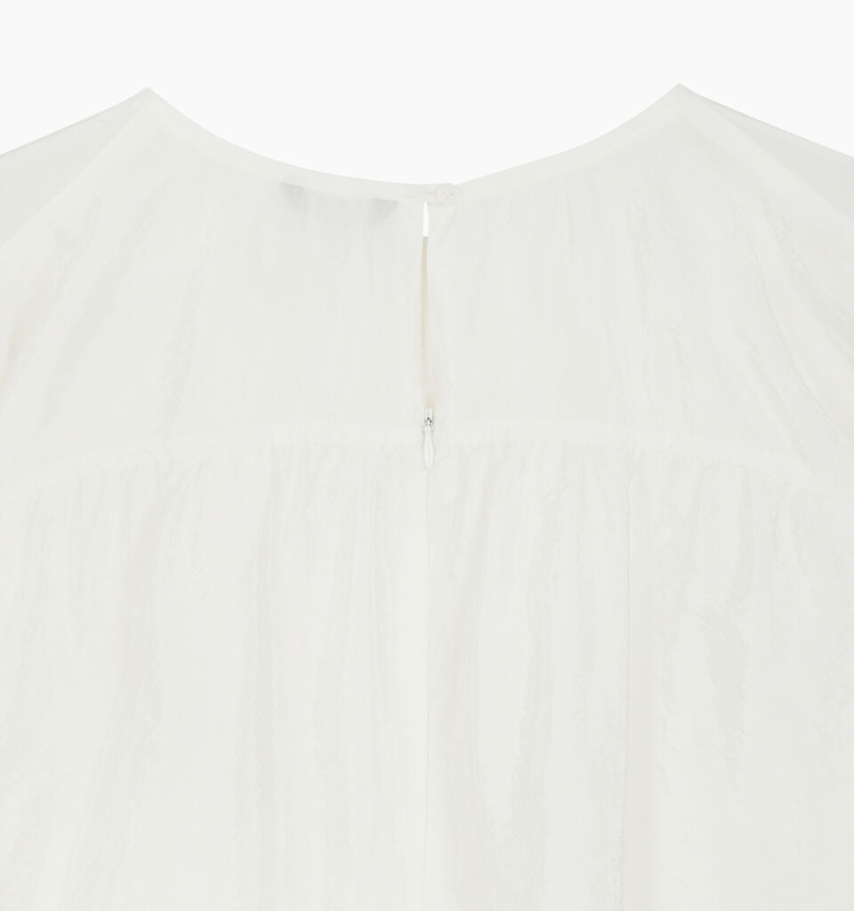 White blouse with balloon sleeves - null - White | Sisley K image number 4